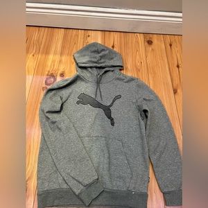 Comfy gray puma sweater fits as medium